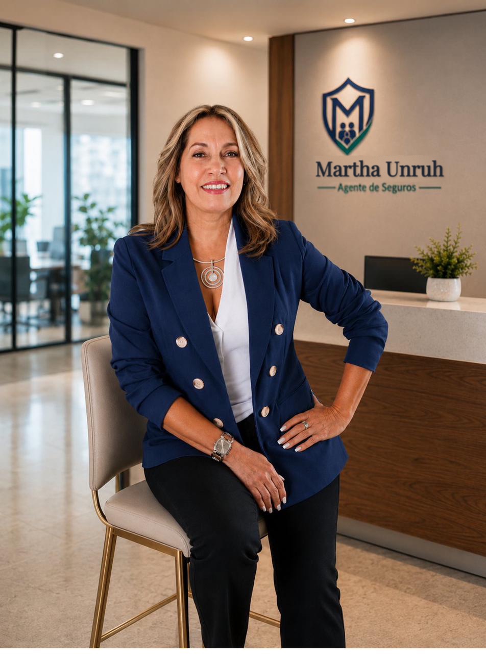 Martha Unruh — Agente de Seguros en Orlando Martha Elena Unruh, agente licenciada de seguros bilingüe en Orlando, Florida